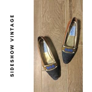 Beaded Perry Ellis "Aztec" Loafers - (Vintage)